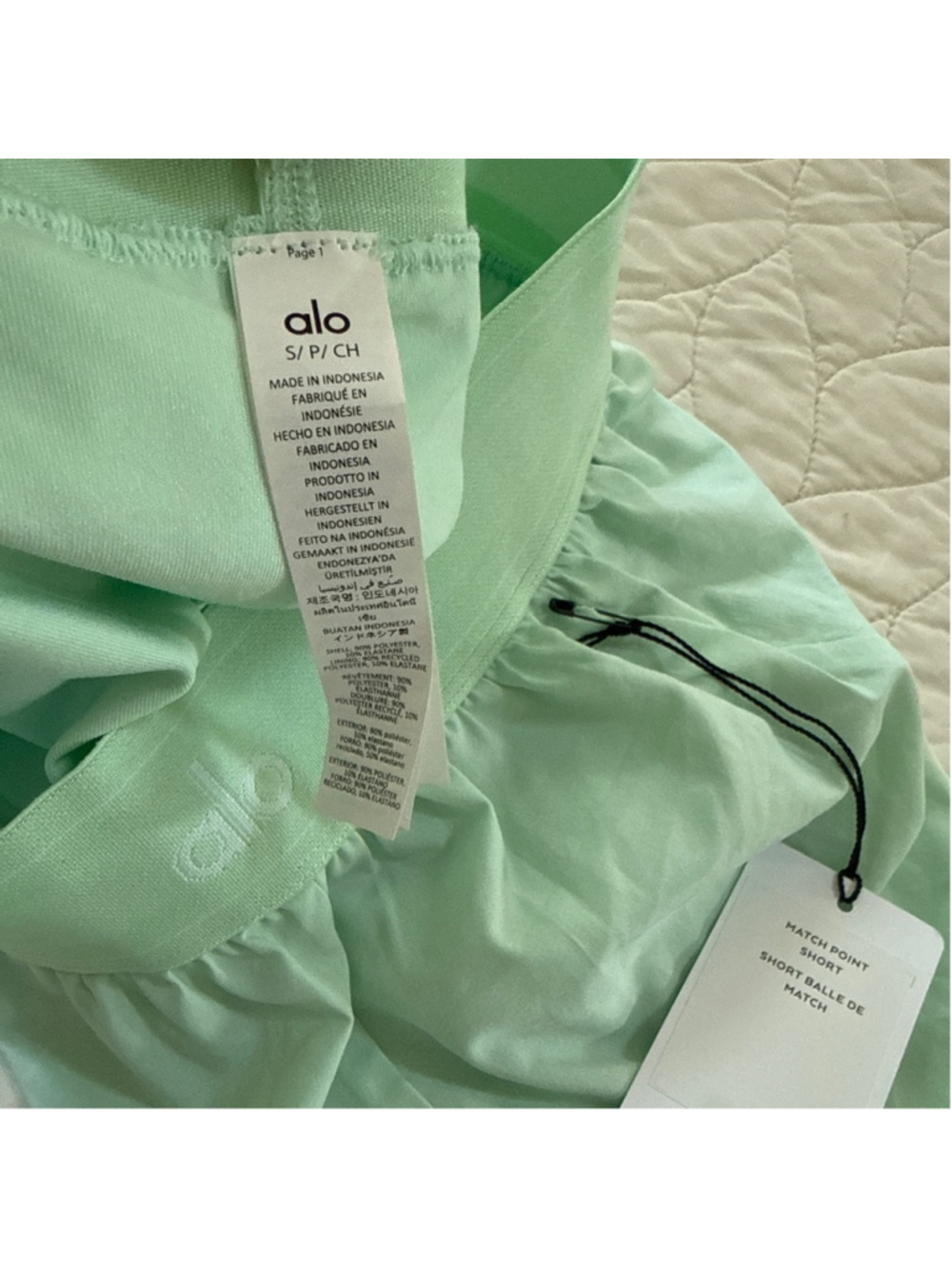Alo Yoga Match Point Short Green S - Picture 4 of 4
